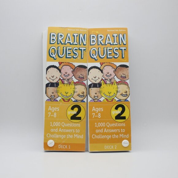 Brain Quest 2nd Grade Deck 1 & 2 - 4th Edition - Ages 7-8 - Picture 2 of 4